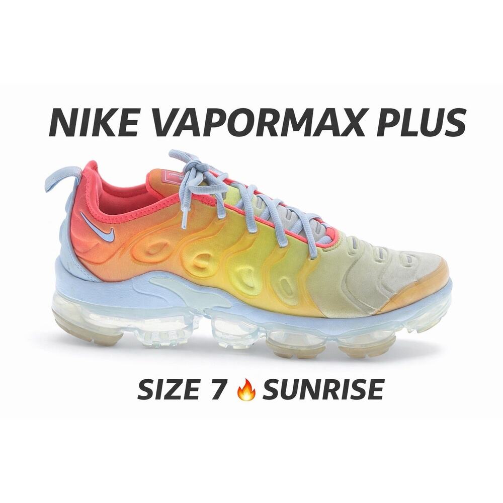 Nike Air VaporMax Plus Sunrise Women Size 7 Running Sneakers Shoes Pastel 🔥